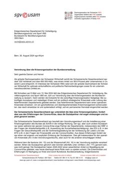  Stellungnahme Verordnung über die Krisenorganisation der Bundesverwaltung