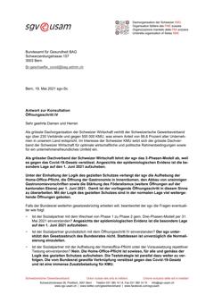  Antwort zur Konsultation Öffnungsschritt IV