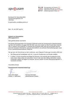  Antwort zur Konsultation Öffnungsschritt V - Verkehr