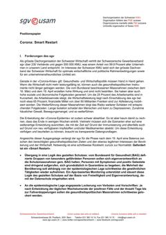  Positionspapier Corona: Smart Restart