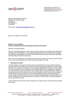  Réponse à la consultation Prise en compte fiscale des frais de garde des enfants par des tiers