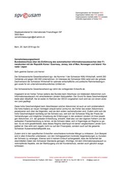 Bundesbeschluss über die Einführung des automatischen Informationsaustausches über Finanzkonten mit der Republik Korea / Guernsey, Jersey, Isle of Man, Norwegen...