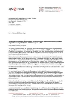  Änderung von vier Verordnungen des Strassenverkehrsrechts bezüglich Anpassungen für Elektro-Nutzfahrzeuge bis 4,25 t
