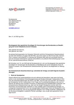  Bundesgesetz über gesetzliche Grundlagen für Verordnungen des Bundesrates zur Bewältigung der Covid-19-Epidemie (Covid-19 Gesetz)