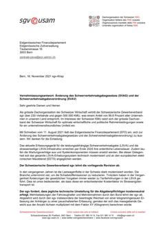  Änderung des Schwerverkehrsabgabegesetzes (SVAG) und der Schwerverkehrsabgabeverordnung (SVAV)